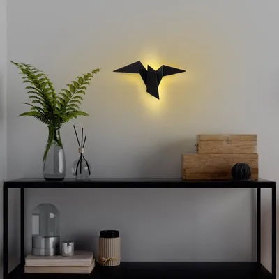 Image de Applique murale Lampe en métal noir - 31 x 12 x 16 cm - LED SMD 1W 3000K - IP20