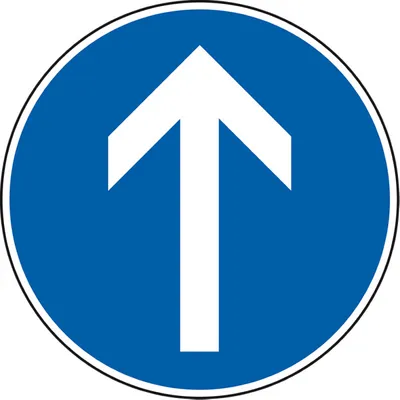 Produktbild von Dreifke® Verkehrszeichen Fahrtrichtung geradeaus, Nr.209-30, Aluminium RA0, r...