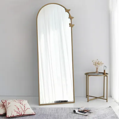 Produktbild von Skye Decor, PortalA904- PortalA904NOS, Mattes,Gold, Wandspiegel, 180x65x1,5 cm, Rahmen: 100% Metall