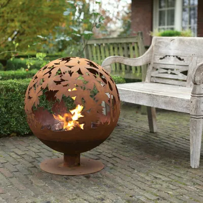 Produktbild von Traumschöner Landhaus Feuerkorb, Feuerschale, Feuerball MARBOD Rost