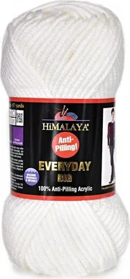 Produktbild von Himalaya Everyday Big Anti-Pilling Acrylgarn 100g, Weiß/Krem, Super Bulky