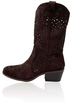Produktbild von Damen Cowboy Boots mit dekorativem Laser-Cut
