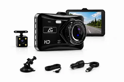 Produktbild von Dashcam Full HD 1080P mit Rückfahrkamera, 170° Weitwinkel, 4" Touchscreen, G-Sensor, Nachtsicht