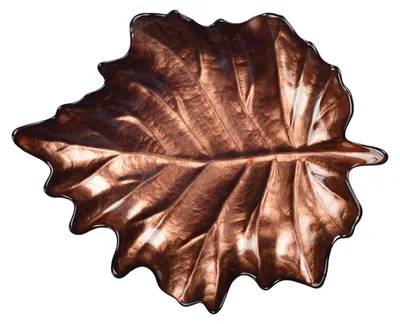 Produktbild von Braune Blattschale, 29,2 × 36 × 4 cm