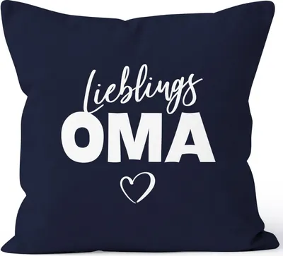 Produktbild von Lieblings-Oma Kissen-Bezug Geschenk MoonWorks® navy unisize