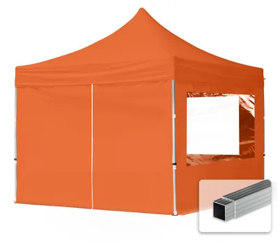 Produktbild von TOOLPORT 3x3m Aluminium Faltpavillon, inkl. 4 Seitenteile, orange