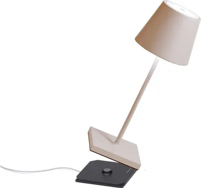 Produktbild von Zafferano Poldina Pro Mini Tischlampe - Aufladbare LED Lampe - 30 cm - Creme