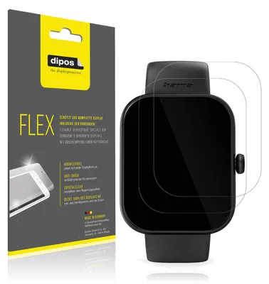 Produktbild von 2x Schutzfolie für Hama Fit Watch 5000 Folie, 100% Displayabdeckung, dipos Flex