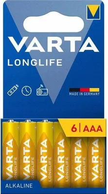 Zdjęcie produktu dla VARTA R3 (AAA) bateria alkaliczna Longlife, 6 sztuk.