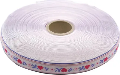 1m / Meterware Bestickte Borte Breite 23mm rosa