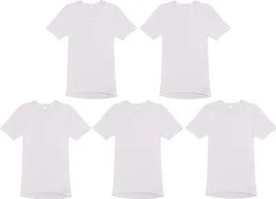 Produktbild von 5 AMMANN Herren 1/2 Arm Gr. 8 (2XL) Unterhemden DOPPELRIPP Weiß 26162-1