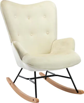 Produktbild von Schaukelstuhl HLO-CP4 Samt  creme