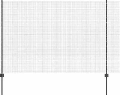 Produktbild von vidaXL Schweissdrahtzaun mit Pfosten 25 x 1,5 m Verzinkter Stahl Grau