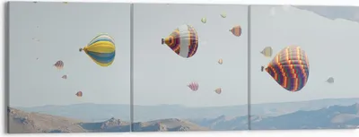 Produktbild von Bild auf Leinwand - Leinwandbild - 3 Teile - Surrealismus Flug Luftballons - 150x50cm - Wand Bild - Wanddeko - Wandbilder - Leinwanddruck - Bilder - Wanddekoration - Leinwand bilder - CA150x50-4454