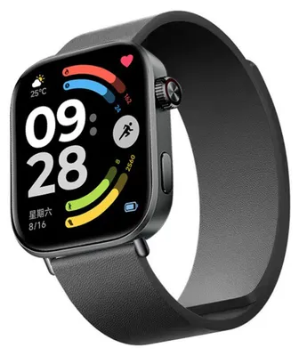 Obrázek produktu pro Magnetický řemínek z umělé kůže pro chytré hodinky Xiaomi Redmi Watch 6, černý