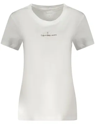 Image de CALVIN KLEIN T-shirt manches courtes FEMME BLANC : Couleur - Blanc, Taille - M Taille : M Couleur : Blanc