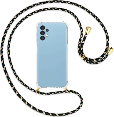 Produktbild von Handykette Backcover-Schutzhülle mit Band (Metall goldfarben) für Samsung Galaxy A13 4G - camouflage