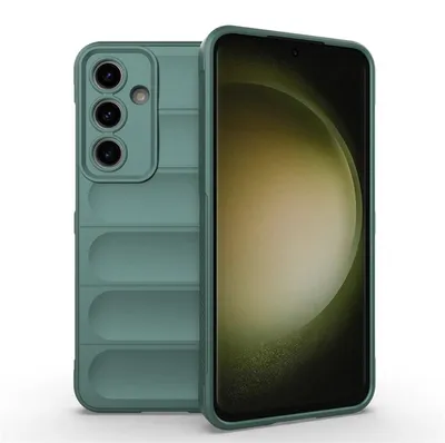 Productafbeelding van MobyDefend Hoesje - Geschikt voor Samsung Galaxy S24 FE  -  TPU Gripcase - Groen