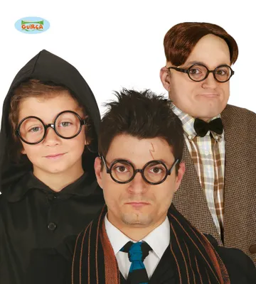 Produktbild von runde schwarze Brille für Karneval