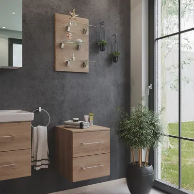 Produktbild von Kombi: Seitenschrank Cube, Regal-Panel 3 Glasböden eiche hell : Eiche hell Varianten: Eiche hell