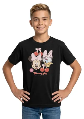 Produktbild von Mickey & Minnie Cherry Pie Minnie & Daisy Teenager T-Shirt, 152/164 (12-14 Jahre), Schwarz