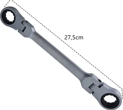 Produktbild von 19mm x 21mm GELENK Doppel-Ratschenringschlüssel Ratschenschlüssel Ratsche CRV Knarrenschlüssel 72 Zähne Ratsche BOHRFUX