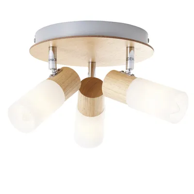 Produktbild von BRILLIANT Spotrondell, 3-flammig Babsan braun IP20 E14 4 Watt dimmbar g. f. LED-Leuchtmittel