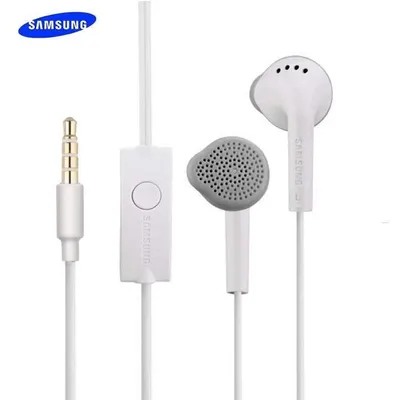 Zdjęcie produktu dla Samsung, słuchawki douszne 3,5 mm z pilotem i zintegrowanym mikrofonem, białe