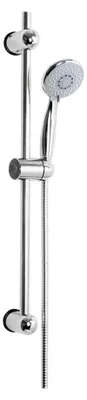 Immagine prodotto di Set doccia Idro Bric Mali con 3 getti, sistema anticalcare, metallo cromato, asta da 70 cm e tubo flessibile da 150 cm