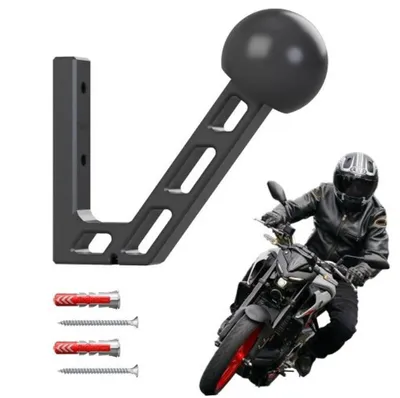 Obrázok produktu pre Vešiak na prilbu Háčikový vešiak Držiak na motocyklovú prilbu Nástenný držiak Sivý