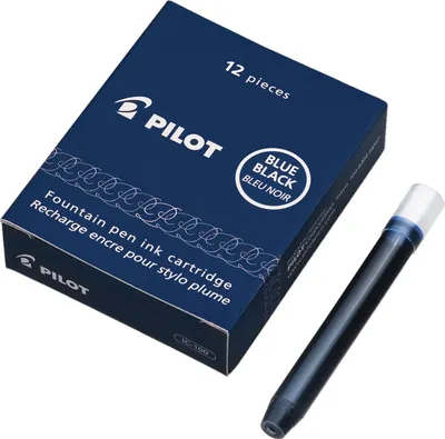 Produktbild von PILOT IC-100, 12er Patronenset für Füllfederhalter, Tintenpatronen, Blauschwarz