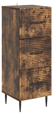 Image de Armoire à tiroirs Chêne fumé 33 x 34,5 x 89,5 cm