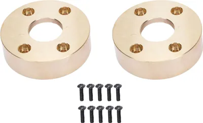 Image de 2pcs 1/8 RC -Poids en laiton de voiture pour les pièces de mise à niveau axiale Crawler Counterweight artisanat exquis