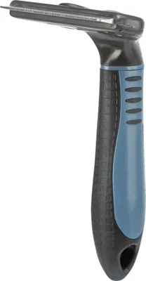 Produktbild von TRIXIE Carding-Striegel - dunkelgrau/blau - 8 × 14 cm