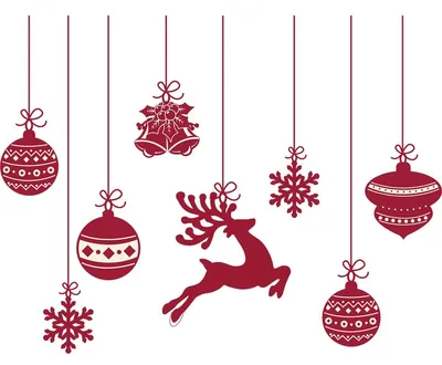Immagine prodotto di Adesivi natalizi con cervi e palline dell'albero di Natale – Adesivi natalizi – Decorazioni festive – 50 x 65 cm