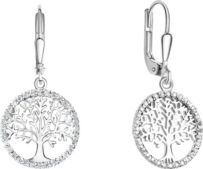 Produktbild von V Ohrhänger 925/- Sterling Silber 3,2cm weiß Zirkonia weiß 299230029R-1