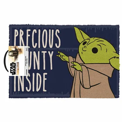 Obrázek produktu pro PYRAMID The Mandalorian, Dekorativní rohožka, Obdélníkový, Béžová, Modrá, Zelená, Šedá, Obrázek, Star Wars, 400 mm