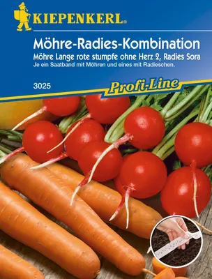 Produktbild von Möhre-Radies-Kombination Kiepenkerl Gemüsesamen Saatband
