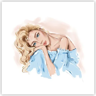 Produktbild von Poster - Poster ohne Rahmen - Nachdenklich Frau Blond - 40x40 cm - Wand Bild - Wanddeko - Wandbilder - Kunstposter - Wandposter - Bilder - Kunstdruck - Wanddekoration - Wandbild - P2XAC40x40-5083
