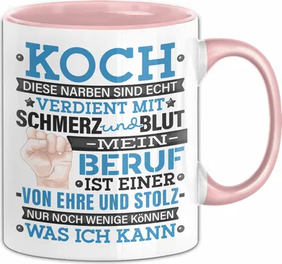 Produktbild von Koch Tasse Geschenk Bester Koch Sprüche (Rosa)