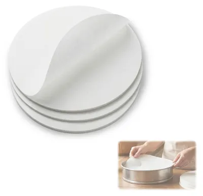 Image de 500 feuilles de papier pour hamburgers, papier de cuisson rond, 13 cm, papier antiadhésif pour hamburgers, cheeseburgers et viandes grillées