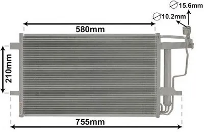 Produktbild von VAN WEZEL 27005242 Kondensator Klimaanlage Klimakondensator für MAZDA 3 (BL) +Trockner
