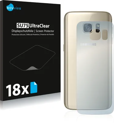 Produktbild von 18x Savvies Schutzfolie für Samsung Galaxy S7 (Rückseite) Folie Klar