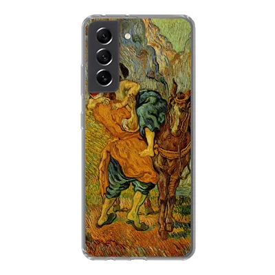 Produktbild von MuchoWow® Handyhülle Schutzhülle Hülle für Samsung Galaxy S21 FE Der barmherzige Samariter - Vincent van Gogh Silikon Softcase Handy Hülle - Mobiltelefonhülle