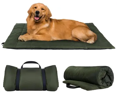 Image de Lit pour chien avec couverture chauffante et tapis imperméable, dimensions 110 x 68 cm