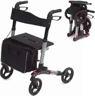 Produktbild von Alu Rollator klappbar Outdoor Leichtgewichtsrollator Gehhilfe Gehwagen 55970