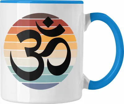 Produktbild von Trendation - Yoga Tasse Geschenk Zeichen Japan Keltisches Yoga Kaffeebecher (Blau)