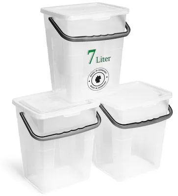 Produktbild von Waschmittelbox Waschpulverbox Aufbewahrungsbox mit Griff - 7 Liter - Transparent - 23,5 x 18 x 26,5 cm - PP