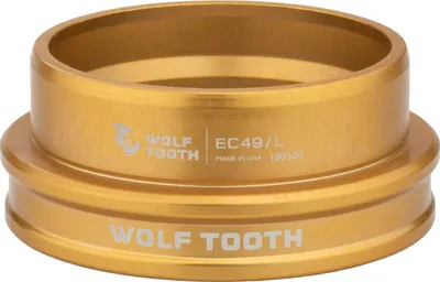 Image de Wolf Tooth Premium Jeu de direction, partie inférieure, 1.5", EC49/40, or
