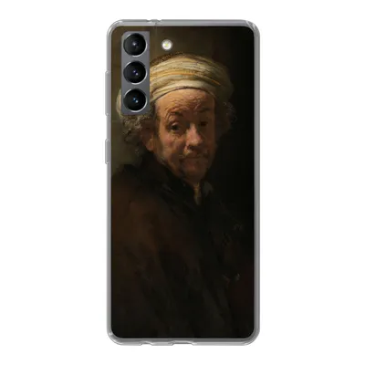 Produktbild von MuchoWow® Handyhülle Schutzhülle Hülle für Samsung Galaxy S21 Selbstbildnis als Apostel Paulus - Gemälde von Rembrandt van Rijn Silikon Softcase Handy Hülle - Softcase